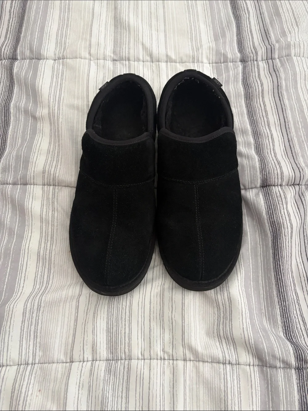 UGG Men’s Black Suede Leisure Slip-On Slippers Size 13